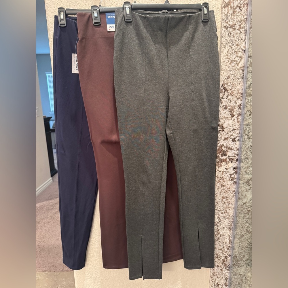Set of Three Women's Pants - Black, Brown, Navy